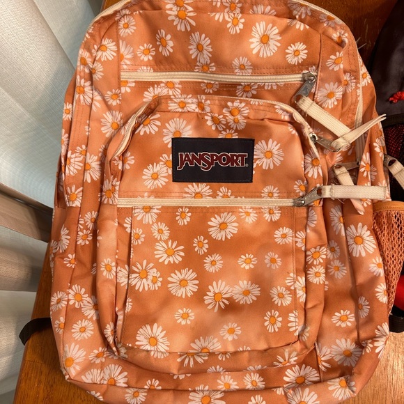 Jansport Other Jansport Peach Daisy Backpack Poshmark